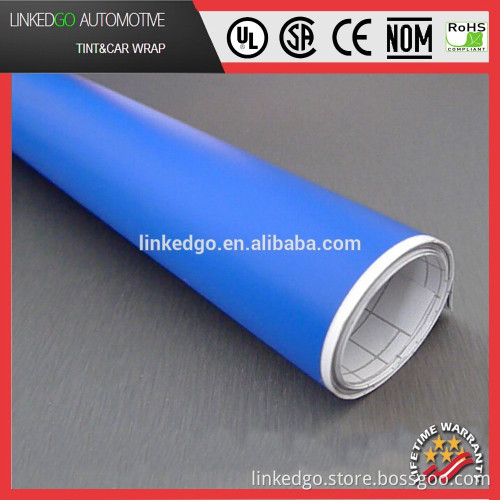 Professional Blue 1.52*30M Matte Vinyl Car Wrap Promotional Colour Change Car Wrapping film